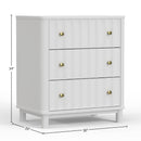 Stapleton Three Drawer Small Chest, White