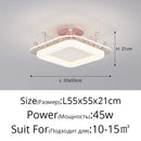 Star pattern crystal ceiling light bedroom gold pink & blue