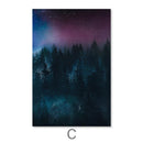 Star Sky Forest Canvas