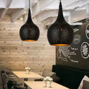 Starry black nordic pendant light dining room amber chandelier