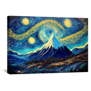 Starry Mountain Landscape Canvas