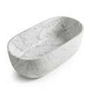 Statuario White Marble Rectangular Bathtub - 32"x67"x20" - Honed