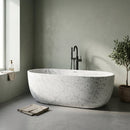 Statuario White Marble Rectangular Bathtub - 32"x67"x20" - Honed