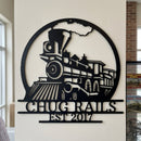 Custom Metal Wall Art - Personalized Steam Train Name Sign