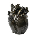 Steampunk white & gold heart cardiac vase living room decor