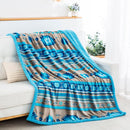 Southwestern Sherpa Lined Throw Blanket