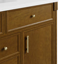James Martin Bellshire 120" Single Bathroom Vanity, Honey Oak