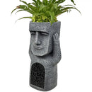 Stone gray easter island statue sculpture garden moai planter