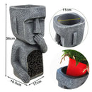 Stone gray easter island statue sculpture garden moai planter