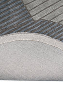 Stone Modern Gray And Silver Hand Tufted 5x7 Wool Area Rug
