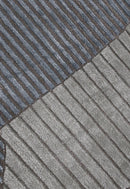 Stone Modern Gray And Silver Hand Tufted 5x7 Wool Area Rug