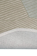 Stone Modern Ripple Beige And Gray Hand Tufted 5x7 Wool Rug