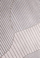 Stone Modern Ripple Lines Gray and Lilac Hand Tufted 5x7 Wool Rug