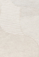 Stone Modern Silver and Beige Ripple Hand Tufted 5x7 Wool Rug