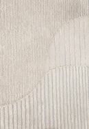 Stone Modern Silver and Beige Ripple Hand Tufted 5x7 Wool Rug