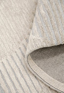Stone Modern Silver and Beige Ripple Hand Tufted 5x7 Wool Rug