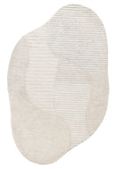 Stone Modern Silver and Beige Ripple Hand Tufted 5x7 Wool Rug