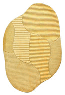 Stone Modern Style Yellow Hand Tufted 5x7 Wool Area Rug