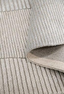 Stone Silver Modern Ripple Hand Tufted 5x7 Wool Area Rug