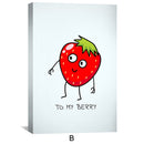 Straw to Berry Love Canvas