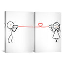 String Cup Love Canvas