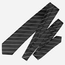 Esino - Silk Jacquard Tie - Black and Silver
