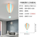Striped fabric hot air balloon lamp kids bedroom ceiling light