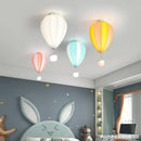 Striped fabric hot air balloon lamp kids bedroom ceiling light