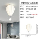 Striped fabric hot air balloon lamp kids bedroom ceiling light