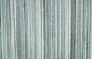 Striped Flatwoven 8x10 White And Silver Hand Made Blended Wool Area Rug