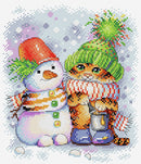 Striped Winter SM-620 Counted Cross Stitch Kit