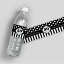 Stripes Polka Dots Birthday Water Bottle Labels
