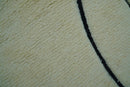 Strokes Custom Made Contemporary Cream Hand Knotted Wool Rug
