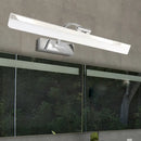 DecorBites™ Stylish Integrated LED Nickel Finish Wall Vanity Lamp – Warm/White Light, Acrylic Rectangular Design – 16.5"/20.5" W