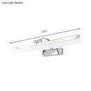 DecorBites™ Stylish Integrated LED Nickel Finish Wall Vanity Lamp – Warm/White Light, Acrylic Rectangular Design – 16.5"/20.5" W
