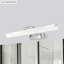 DecorBites™ Stylish Integrated LED Nickel Finish Wall Vanity Lamp – Warm/White Light, Acrylic Rectangular Design – 16.5"/20.5" W