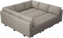 Stylish Modular Sectional Sofa with Reversible Chaise