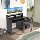 Stylish Office Desk with Drawers and Keyboard Tray