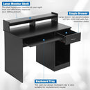 Stylish Office Desk with Drawers and Keyboard Tray