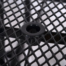 Large 46-Inch Stylish Square Steel Picnic Table W/ Thermoplastic Coating & Umbrella Hole (SAK90547)