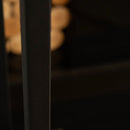 Elevated Black Metal Firewood Rack