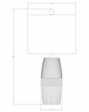 Mabayo Ribbed White Ceramic Table Lamp