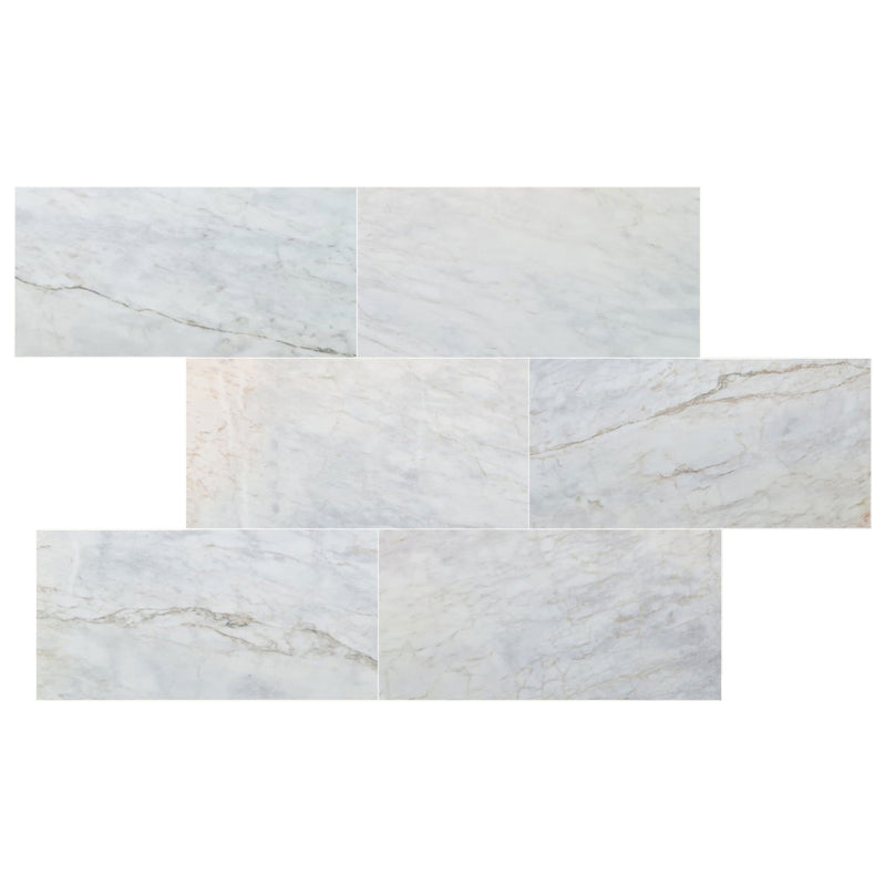 sugar white exotic marble 24x48 polished top multiple view