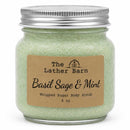 Whipped Sugar Body Scrub | Basil Sage & Mint | 8 oz | The Lather Barn