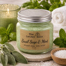 Whipped Sugar Body Scrub | Basil Sage & Mint | 8 oz | The Lather Barn