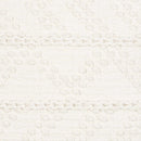 Sumiton White Textured Crochet Cotton Throw Pillow