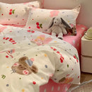 Cream Quilted Bedding Set