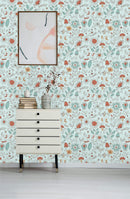 Summer Floral Pattern Wallpaper