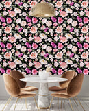 Summer Pattern with Watercolor Flowers Wallpaper