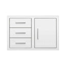 Summerset 33-Inch Stainless Steel Flush Mount Triple Drawer And Access Door Combo [DC3-33] (SAK92847)